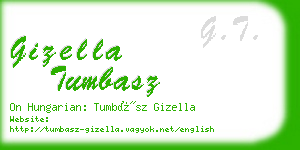 gizella tumbasz business card